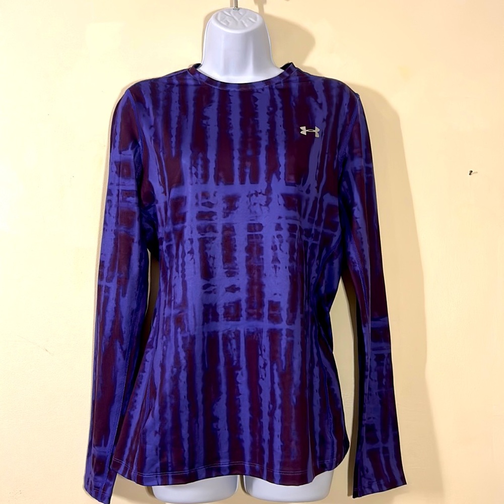 Under Armor Cold Gear fitted purple base layer Lg